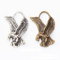 Flying Eagle Charm with Spread Wings in Two Antique Finishes view 1
