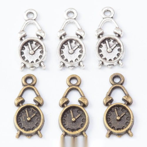 Alarm Clock metal component, front grouping showing the available finishes.