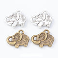 Small Elephant Charm in 2 Finishes for Jewelry Making view 1