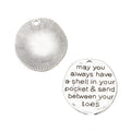 Round Pocket and Sand Quote Metal Charm Jewelry Making Pendants view 1
