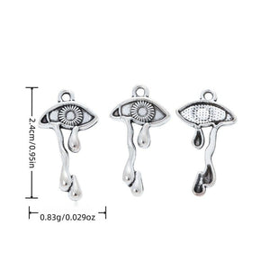 Crying Eye Charm in 1 Metal Finish for Jewelry Making