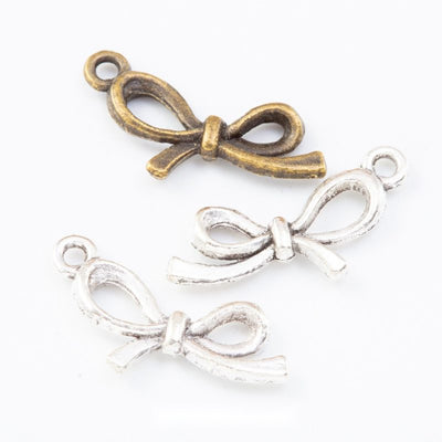Group view of slender tied bow outline with a small top loop