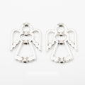 Openwork Angel Charm Metal Pendant for Jewelry Making view 1