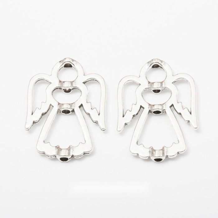 Openwork Angel Charm Metal Pendant for Jewelry Making