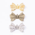 Textured Bow Metal Connector Charms in Three Finishes view 1