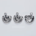 Curled Koala Metal Charms in Antique Silver Finish view 1
