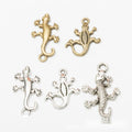 Lizard and Gecko Metal Charms in Five Antique Variants view 1