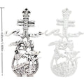 Chinese Dragon Instrument Charm in 2 Metal Finishes for Jewelry Making view 1