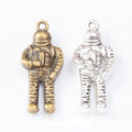 Standing Astronaut Charm In 2 Metal Finishes For Jewelry Making view 1