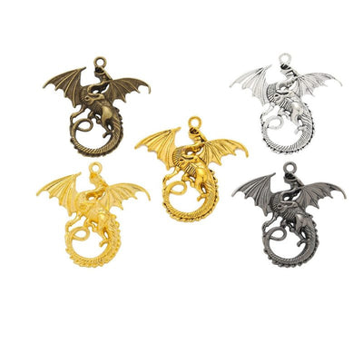 Group view of the available coiled dragon charms