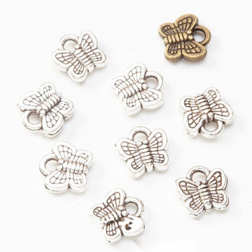 2-Finish Tiny Butterfly Metal Jewelry Components for Crafts