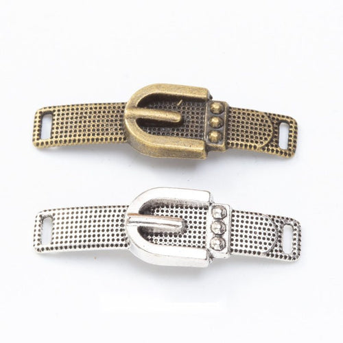 Finish assortment shown together of the textured belt buckle connector
