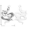 Floral Coiled Snake Metal Charm Pendant for Jewelry Making view 1