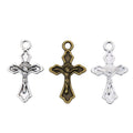 Crucifix Metal Charms in Bright and Antique Finishes view 1