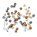 Smooth Round Small-Hole Detailed Metal Beads in 4 Finishes view 1