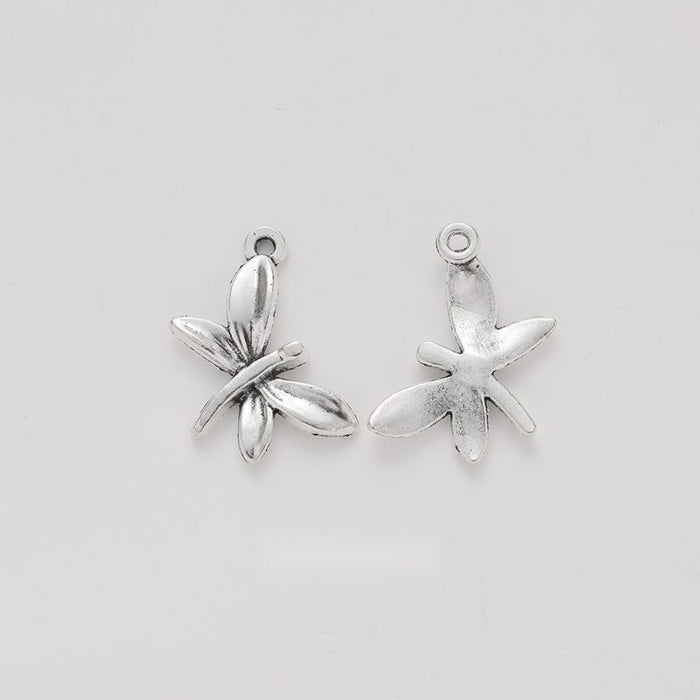 Petal-Wing Dragonfly Charm Metal Pendant for Jewelry Making