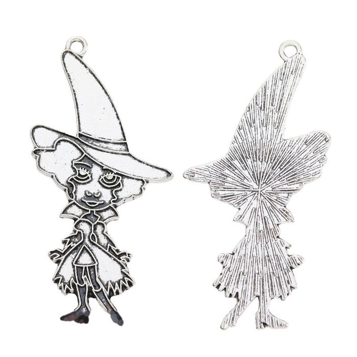 Cartoon Witch Charm In 1 Metal Finish For Jewelry Making