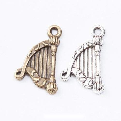 Ornate Harp components shown together in the available finishes