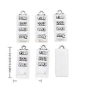 Lettered Gold Bar Metal Charms in Antique Silver Finish view 1