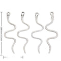 Antique Silver Wavy Snake Pendant With Slender Body view 1