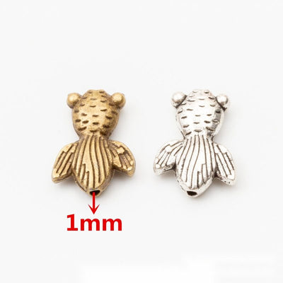 Striped Goldfish Bead metal design group view on a light background