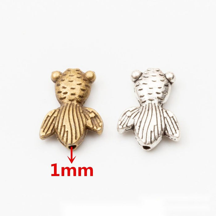 Striped Goldfish Bead Metal Bead in 2 Pictured Finishes