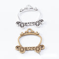Vintage Style Metal Pumpkin Carriage Open Bezel in 2 Metal Finishes view 1