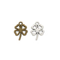 Open Four Leaf Clover Charm in 2 Metal Finishes for Jewelry Making view 1