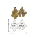 Best Friends Puzzle Pair Metal Charm in 2 Finishes view 1