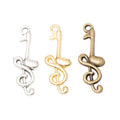 Treble Clef And Note Charm Metal Jewelry Making Component view 1