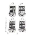 Double-Panel Abacus Metal Charms in Antique Silver view 1