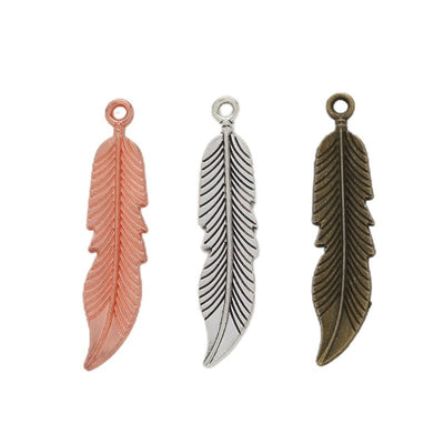 Feather Charm grouped finish options on a white background