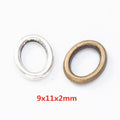 Small Oval Metal Linking Ring Connector For Jewelry Making view 1