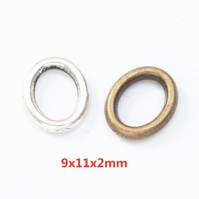 Small Oval Metal Linking Ring Connector shown in the available visible finishes