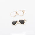 Metal Sunglasses Charms in Black Lens and Open Frame Styles view 1