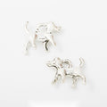 Running Dog Detailed Metal Charm in 1 Finish for Crafting view 1
