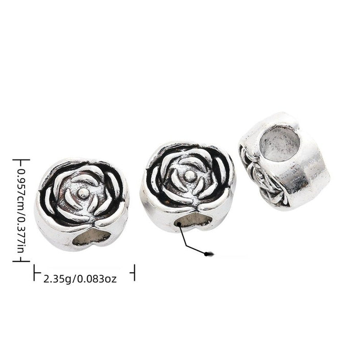 Rose Slider Bead in 1 Metal Finish for Jewelry Making