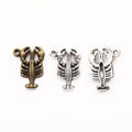 Antique Bronze and Silver Lobster Charms for Jewelry Making view 1