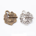 Lotus and Dragonfly Round Pendant in Two Antique Finishes view 1