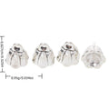 Flower Bud Bead with a rounded floral bud shape in Antique Silver view 1