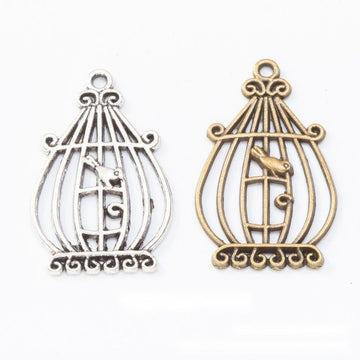 Dome Top Birdcage Metal Charm Pendant Jewelry Making Component