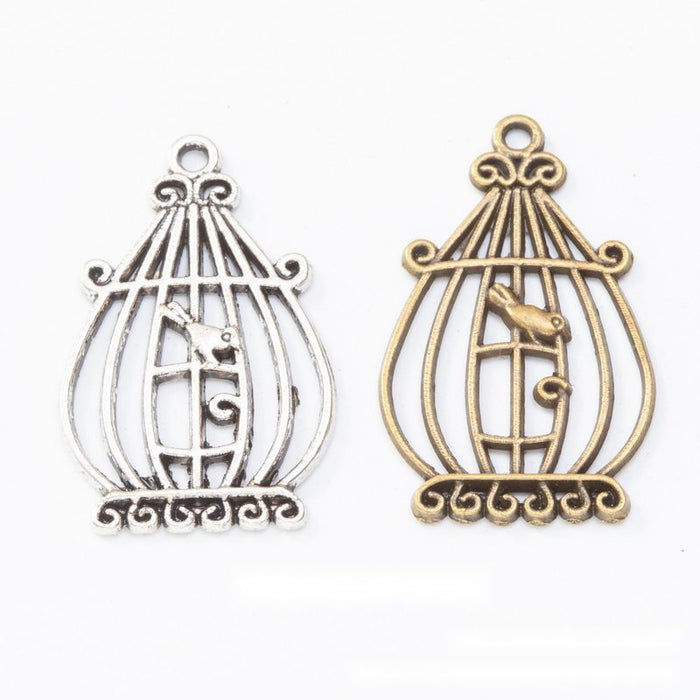 Dome Top Birdcage Metal Charm Pendant Jewelry Making Component