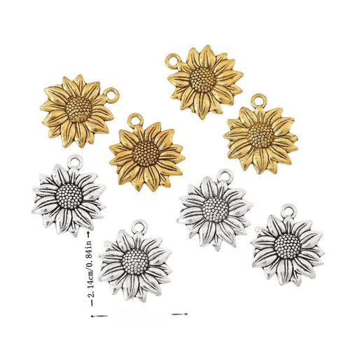 Sunflower shown in the available metal finishes
