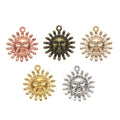 Sun Face Cabochon Setting Charm Metal Pendant for Jewelry Making view 1