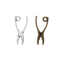 Antique Bronze and Silver Pliers Tool Charms for Jewelry Making view 1