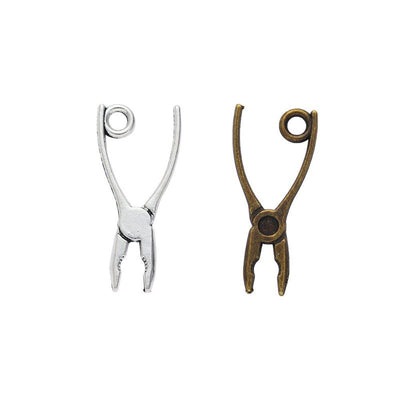 Grouped front views of pliers charms