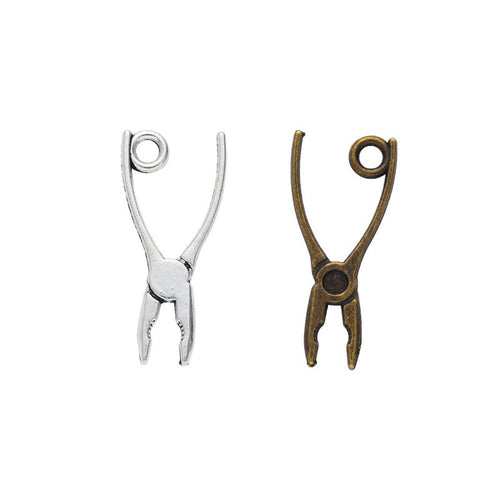 Grouped front views of pliers charms