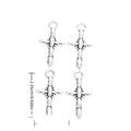 Pebble Texture Cross Metal Charm in 1 Pictured Finish view 1
