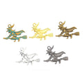 Flying Witch Charm In 5 Metal Finishes For Jewelry Making view 1