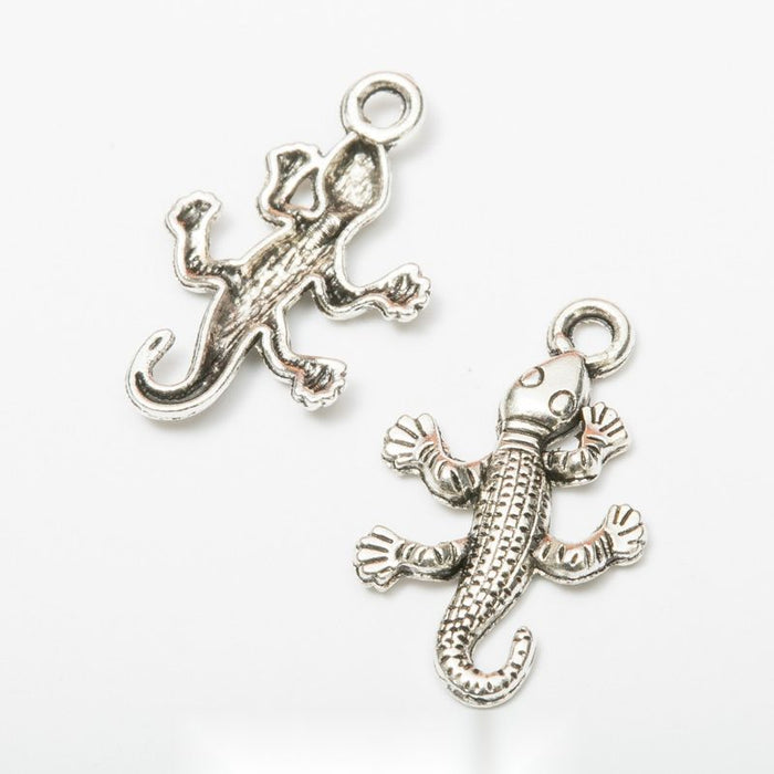 Spotted Lizard Charm Metal Pendant for Jewelry Making